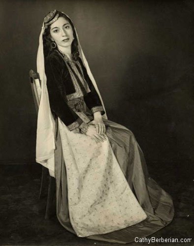 In traditional Armenian costume